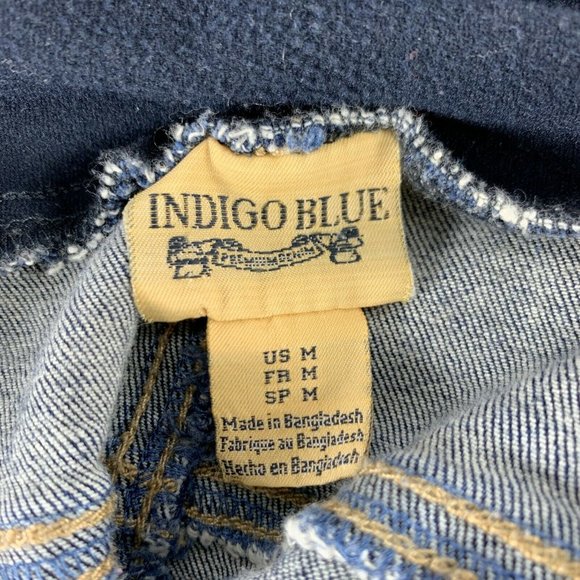 Indigo Blue Maternity Medium Shorts Bermuda Long D - Picture 3 of 3